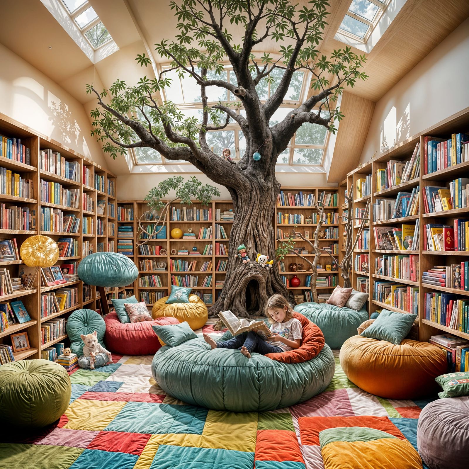 A Children's Cozy Library Lounge  by @JenG