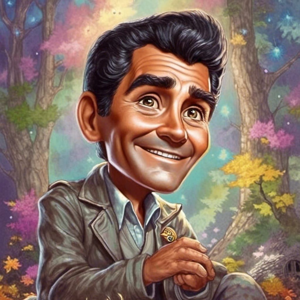 Kasey Kasem - Caricature - AI Generated Artwork - NightCafe Creator