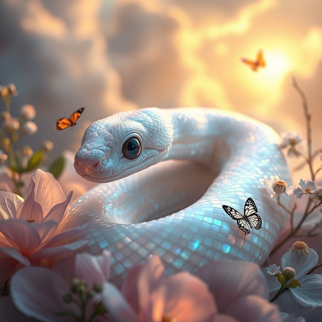 White snake  by @Daleone