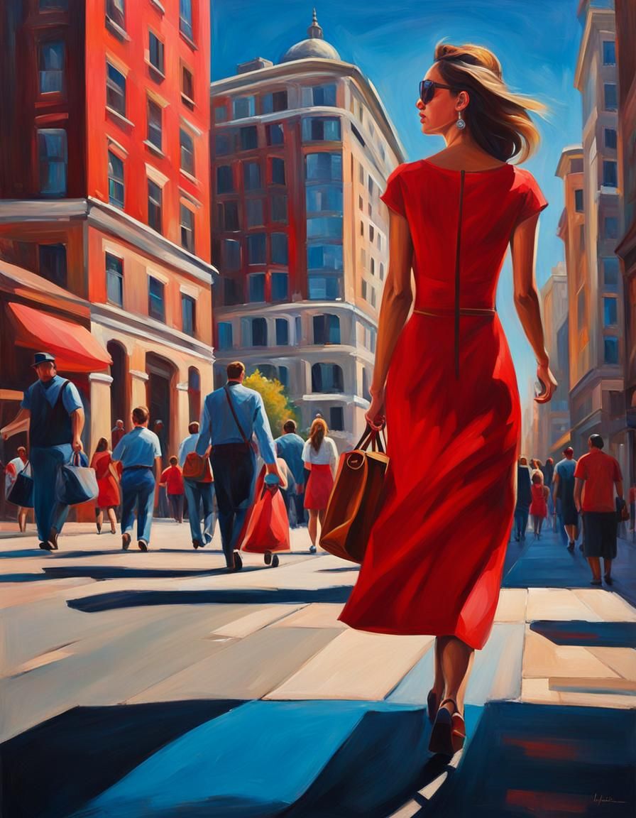 walking on the street