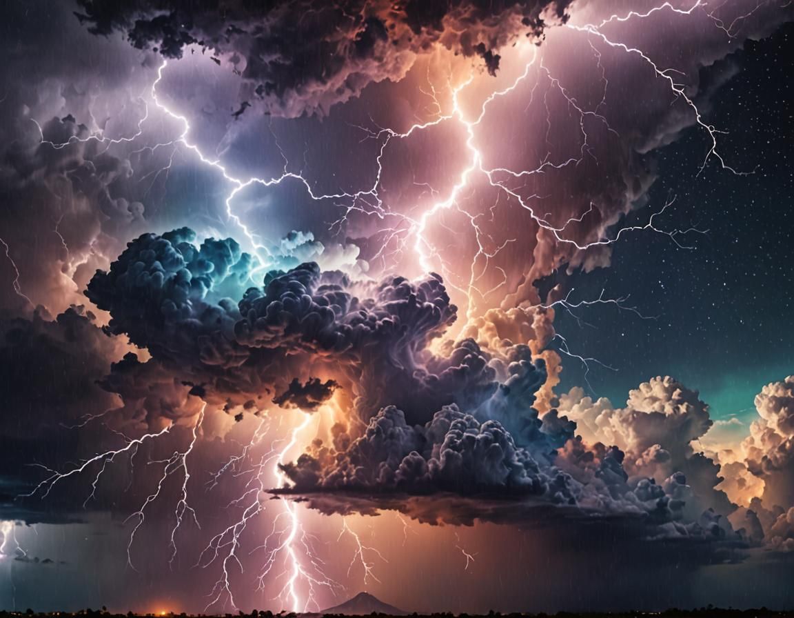 Lightning storm  by @PS Art