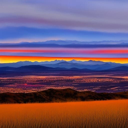 Mountain Landscape with an Array of Beautiful Colors