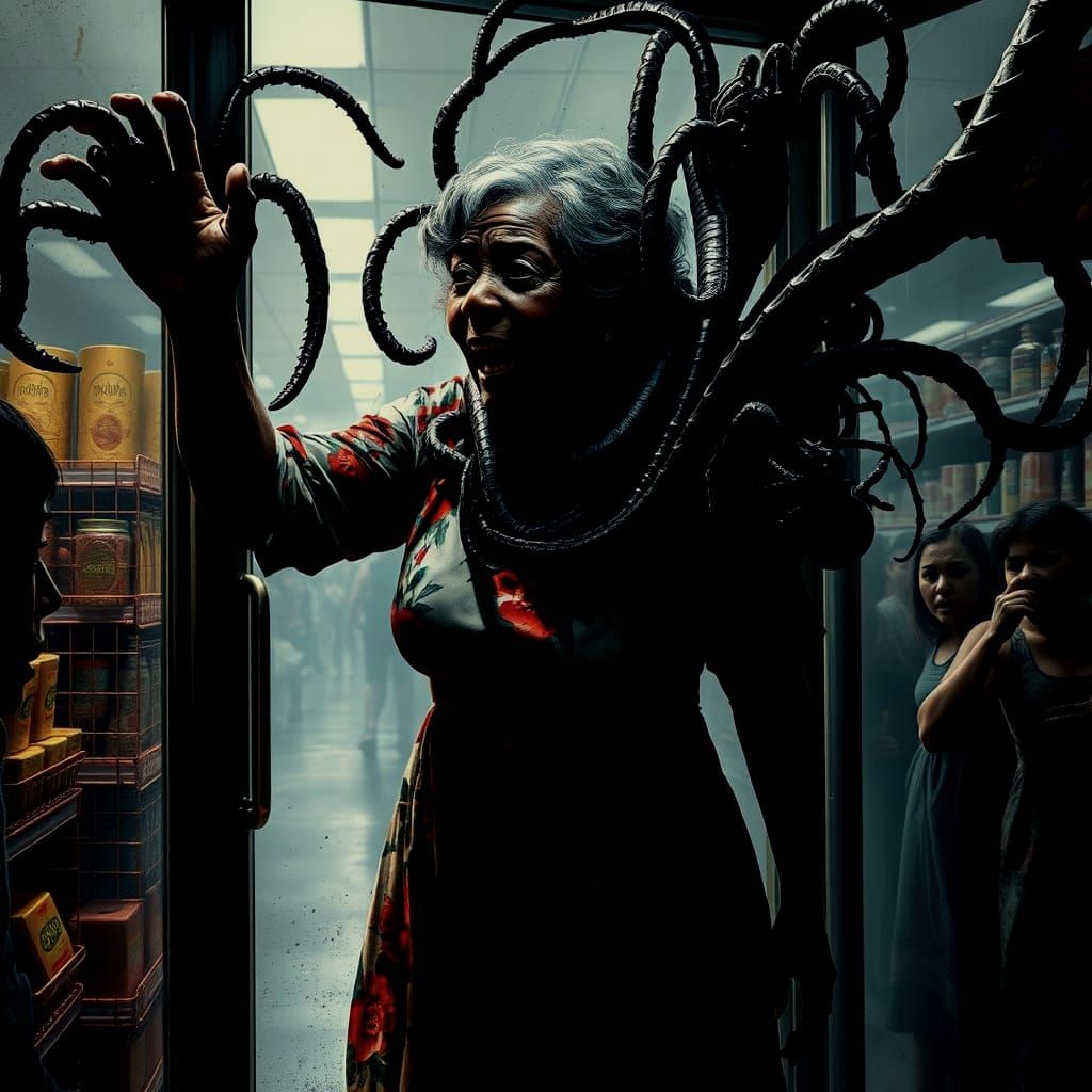 Horror Abduction: Woman Seized by Tentacles