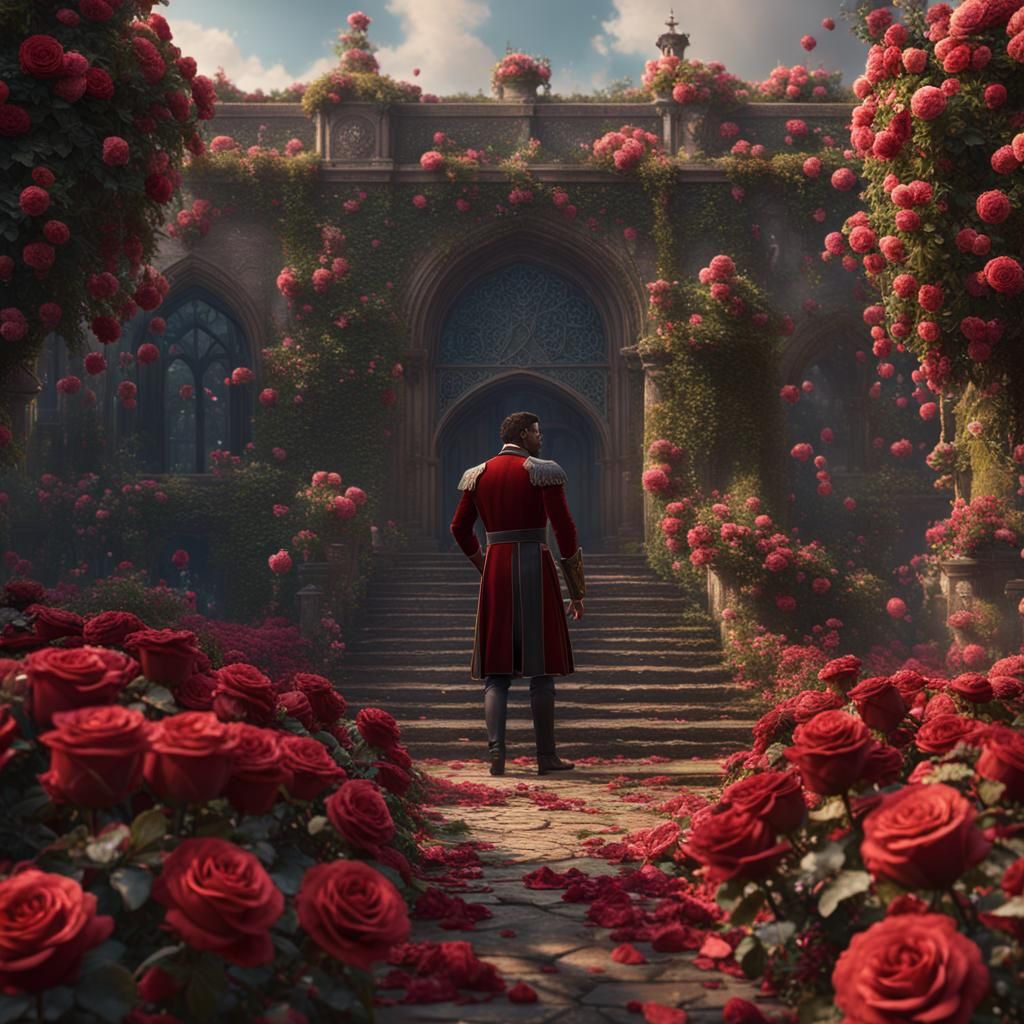 Among roses - AI Generated Artwork - NightCafe Creator