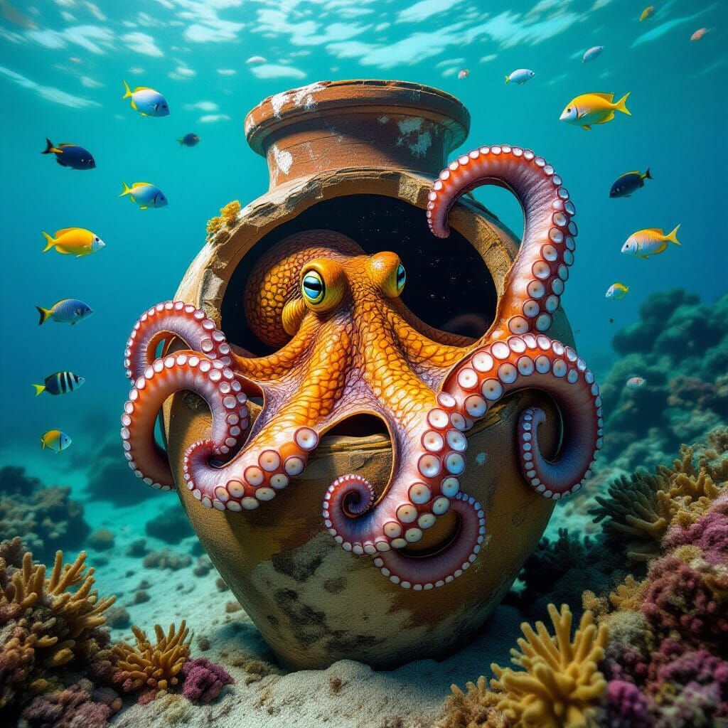 The Octopus and the Amphora  by @Samed
