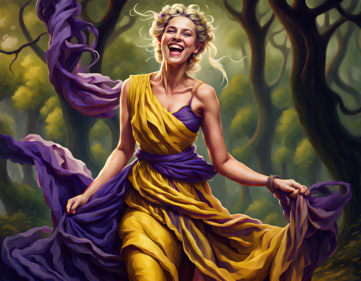 Hyper realistic Personify beautiful Queen braided blond gair...