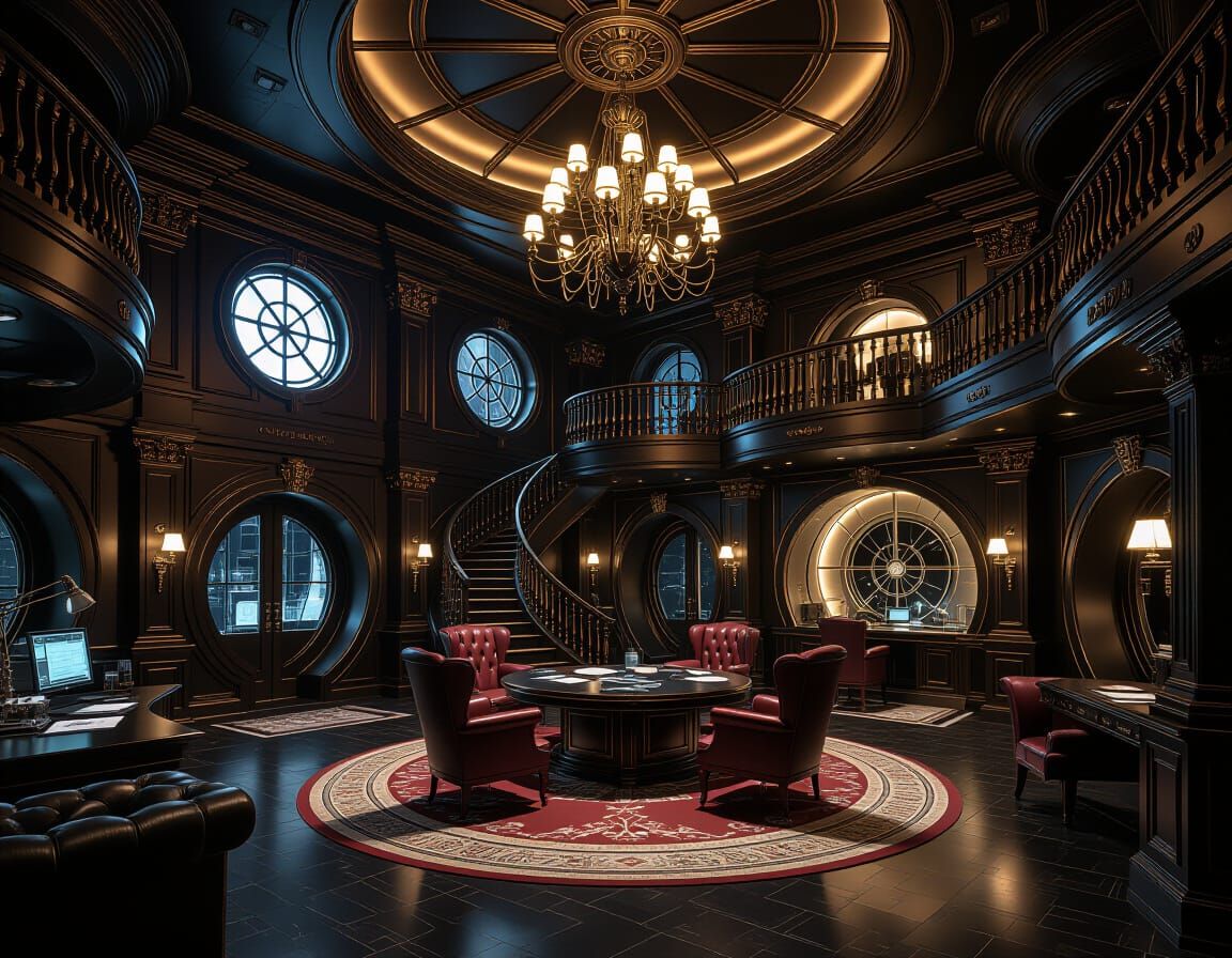 Where four shadowy figures meet to plot their schemes.  by @Art Master