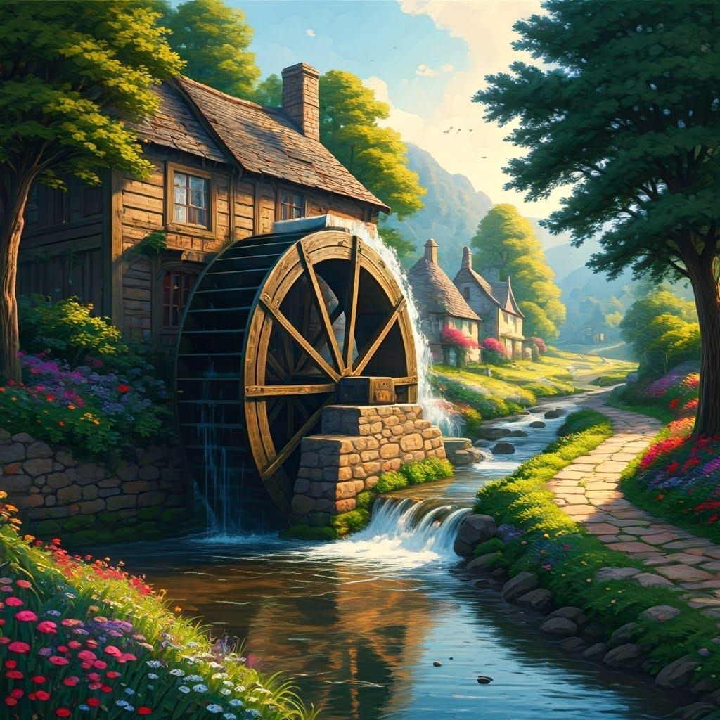 waterwheel  by @undefined