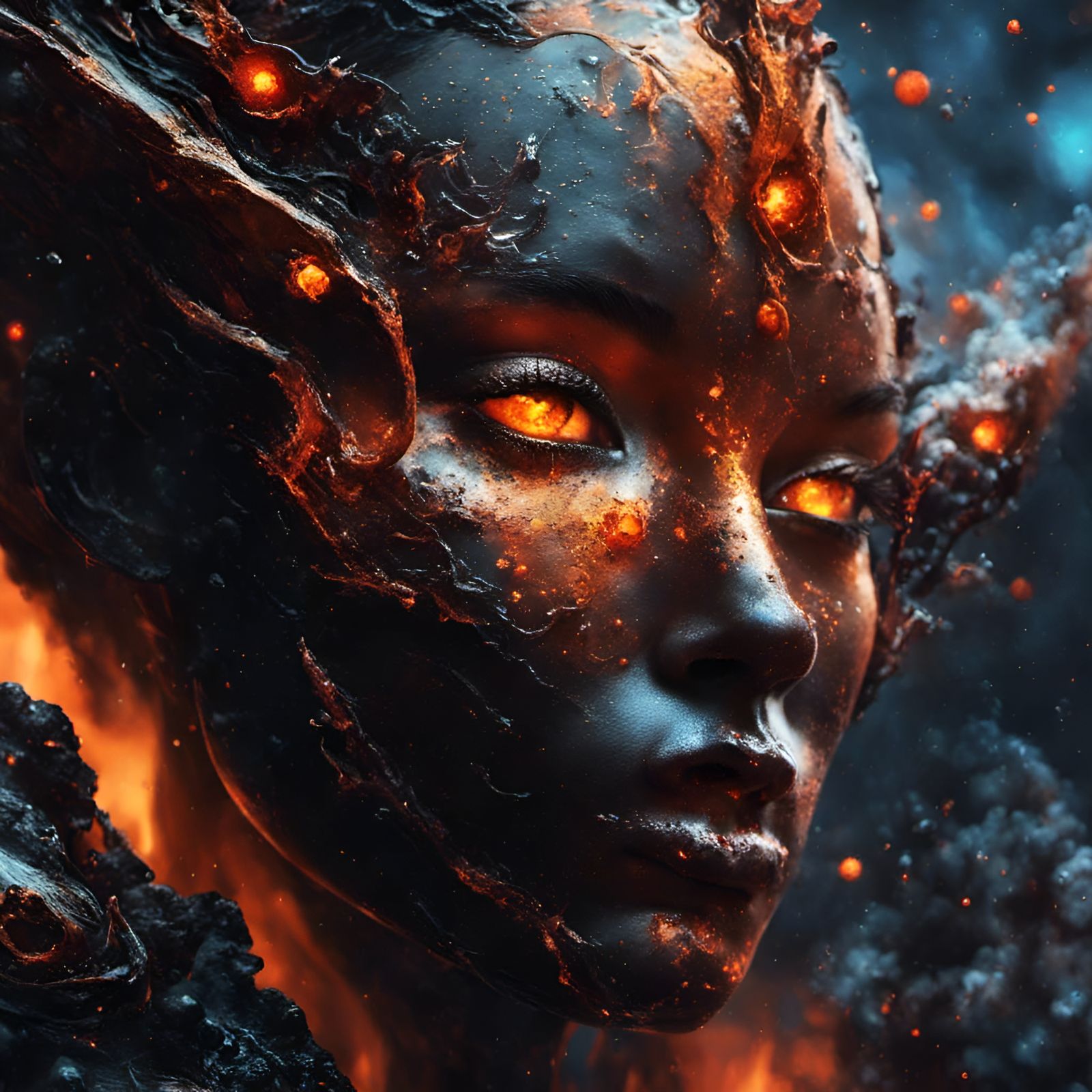 Molten goddess of the Galaxy  by @Mongolius
