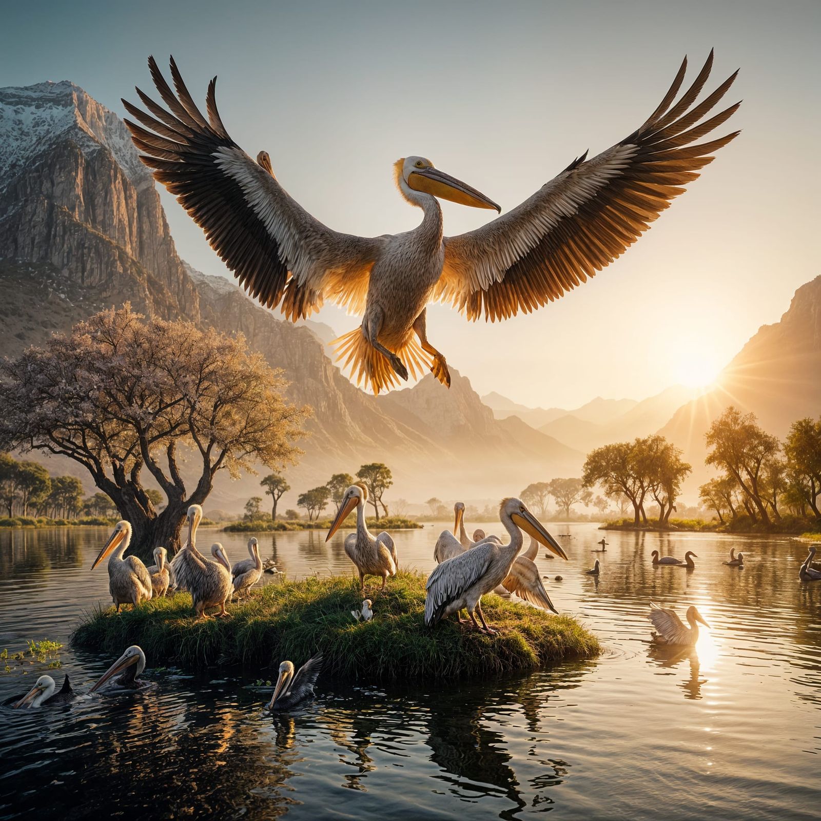 Pelican taking Flight