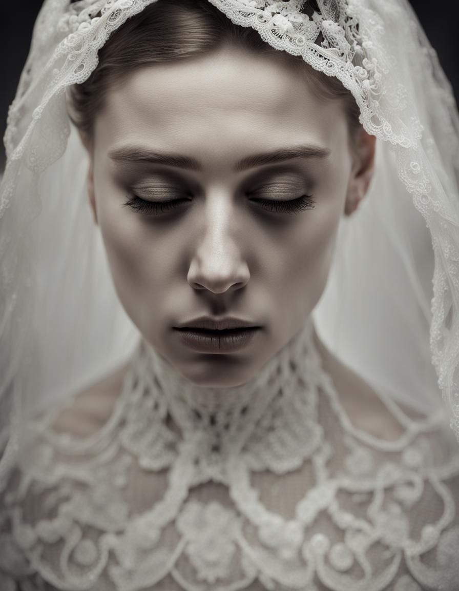 tears of a reluctant bride by artistic photographic sculptor 