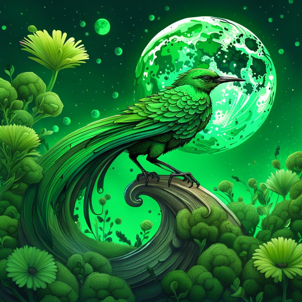 The green bird  by @KrystofM75