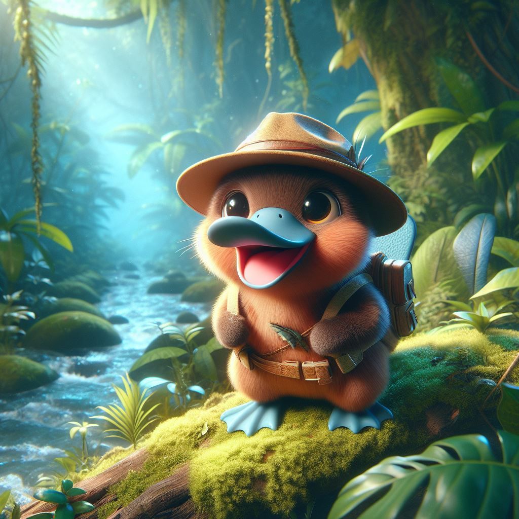 Penelope the Platypus in the jungle