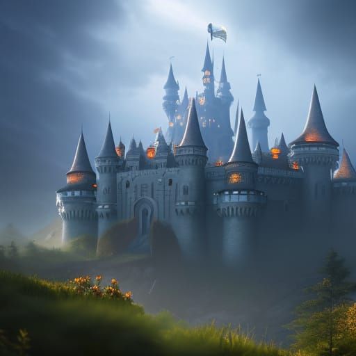 castle on fog