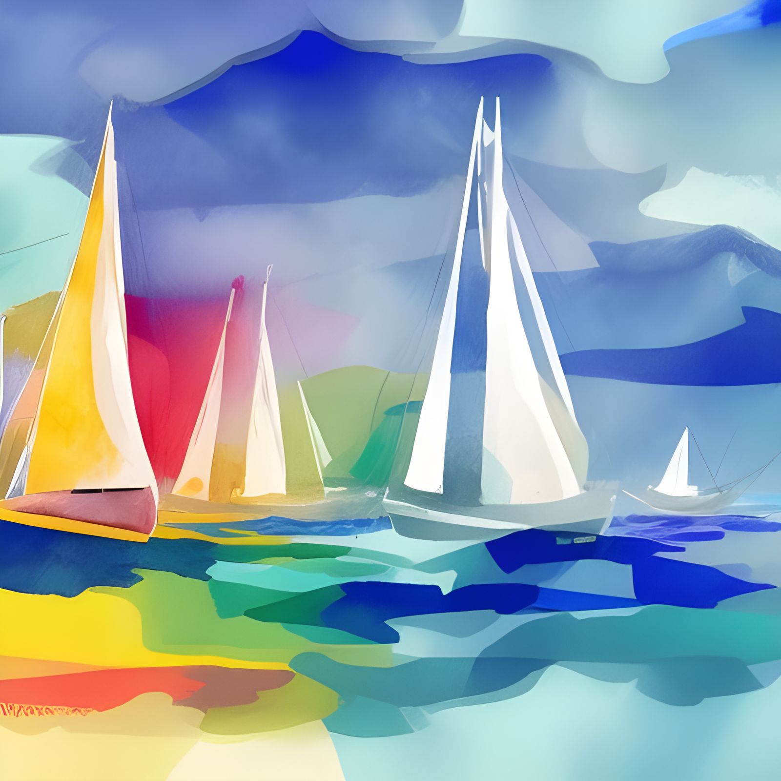 sailboats on the sea
