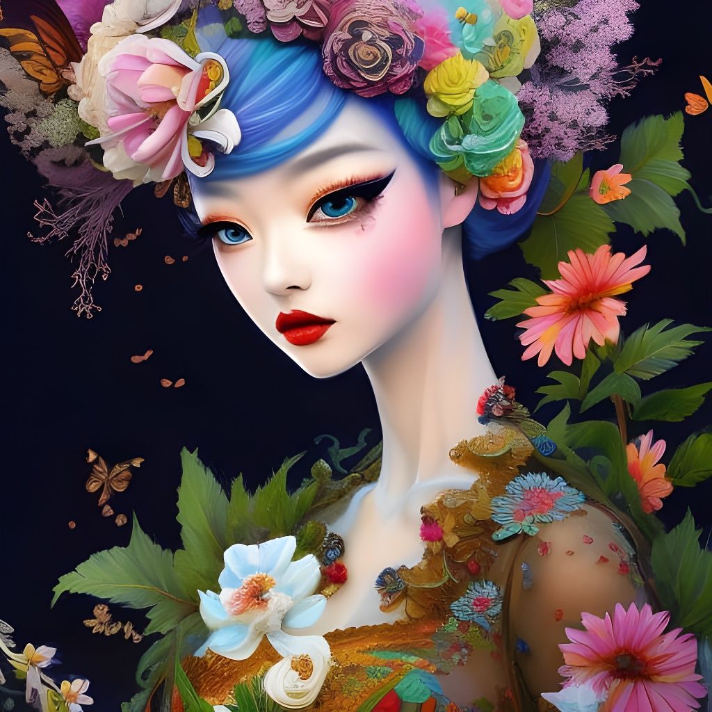 Flower Fairy - Ai Generated Artwork - Nightcafe Creator