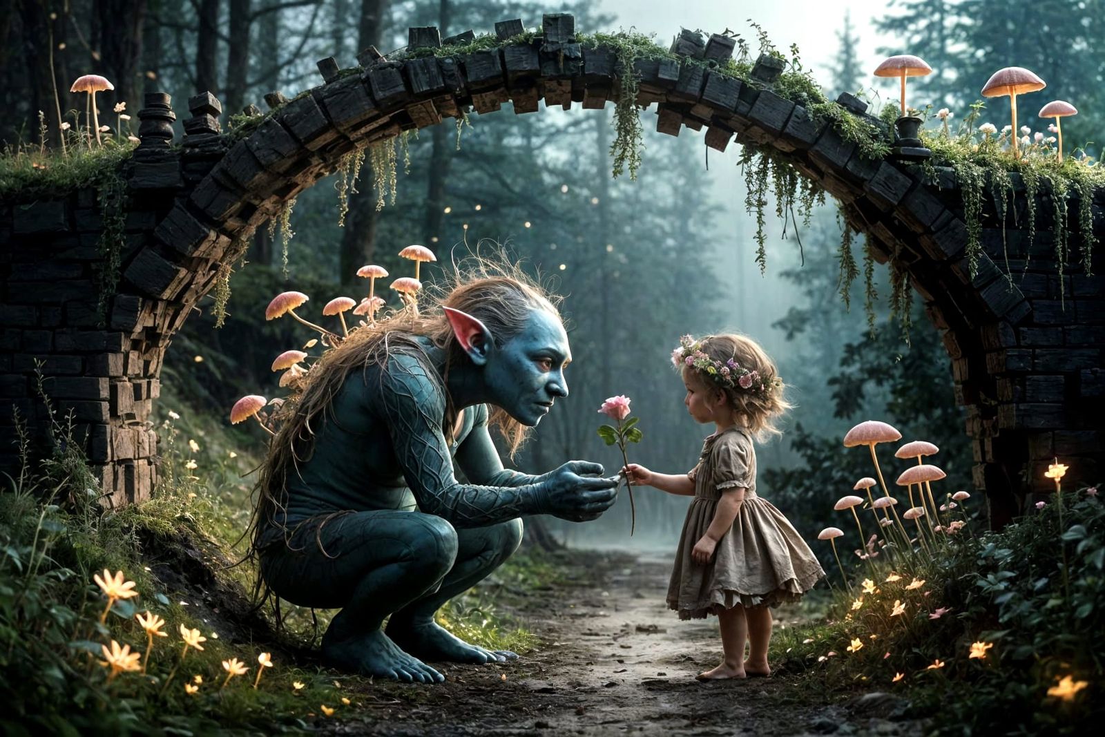 a flower for the troll under the bridge  by @Pjrockey
