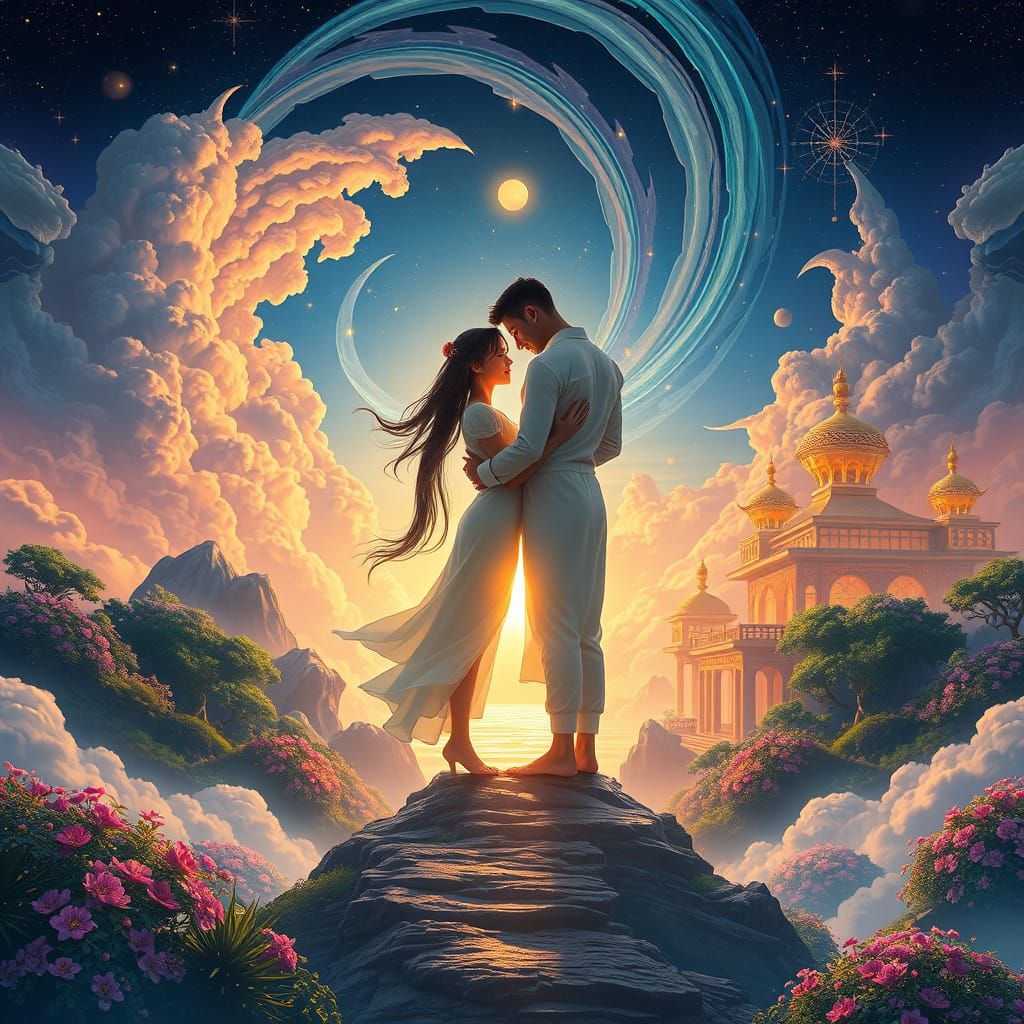 East Meets West: A Surreal Love Bridge