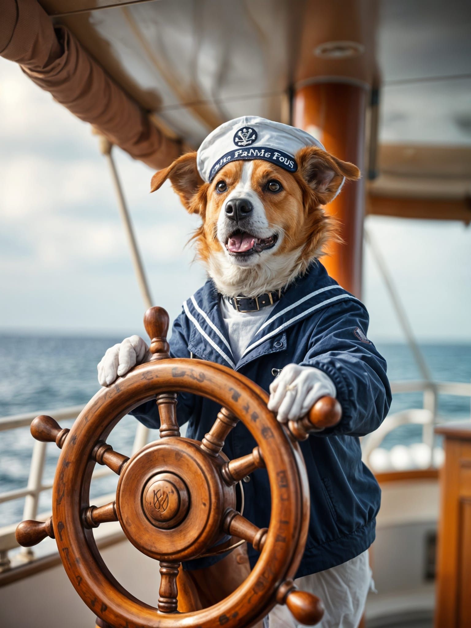 A Sailor Dog at the Helm  by @Kasia S-J