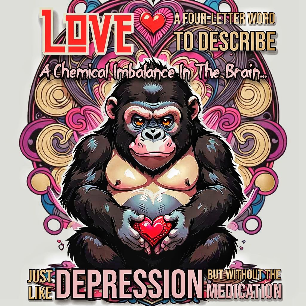 Grumpy Gorilla - Love - Happy Valentine's Day!