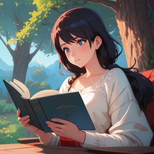 Girl reading a book
