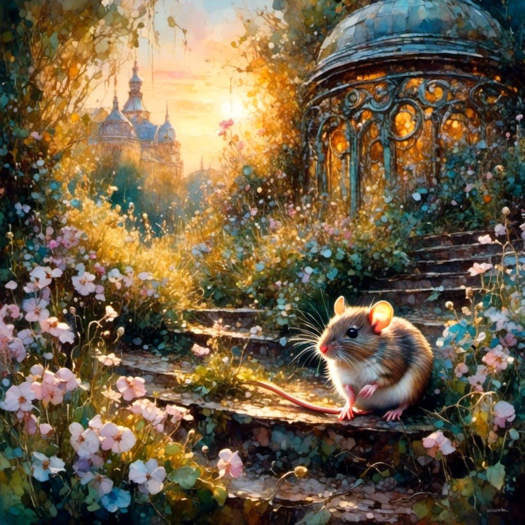 Mousie in the garden