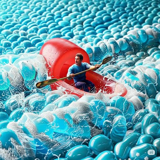 שט בג'לים בסערה