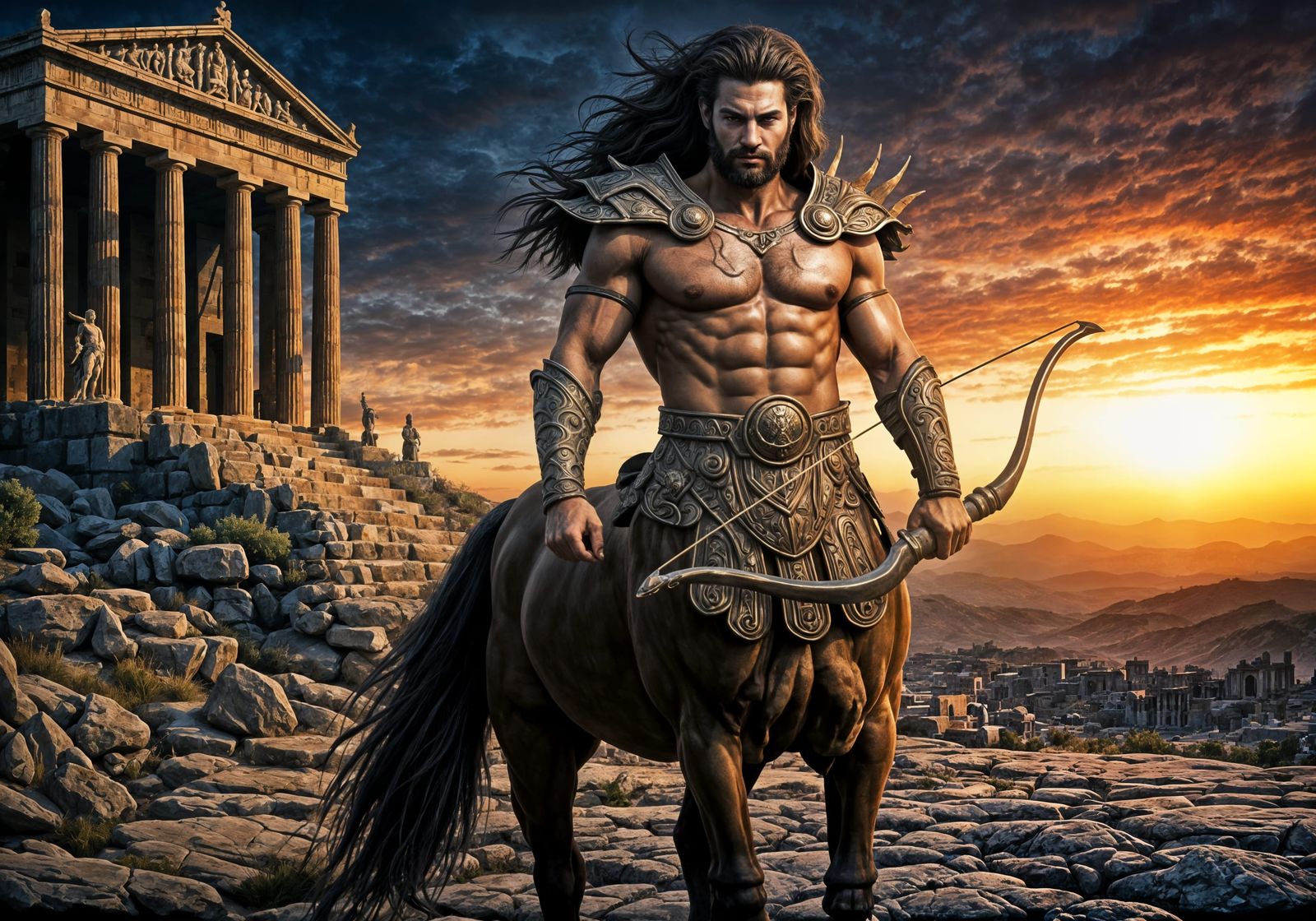 Chiron the centaur battle ready  by @That cinema teacher