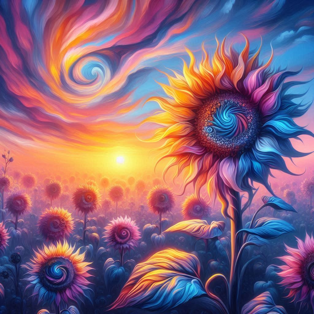 Twilight sky in Salvador Dali style.