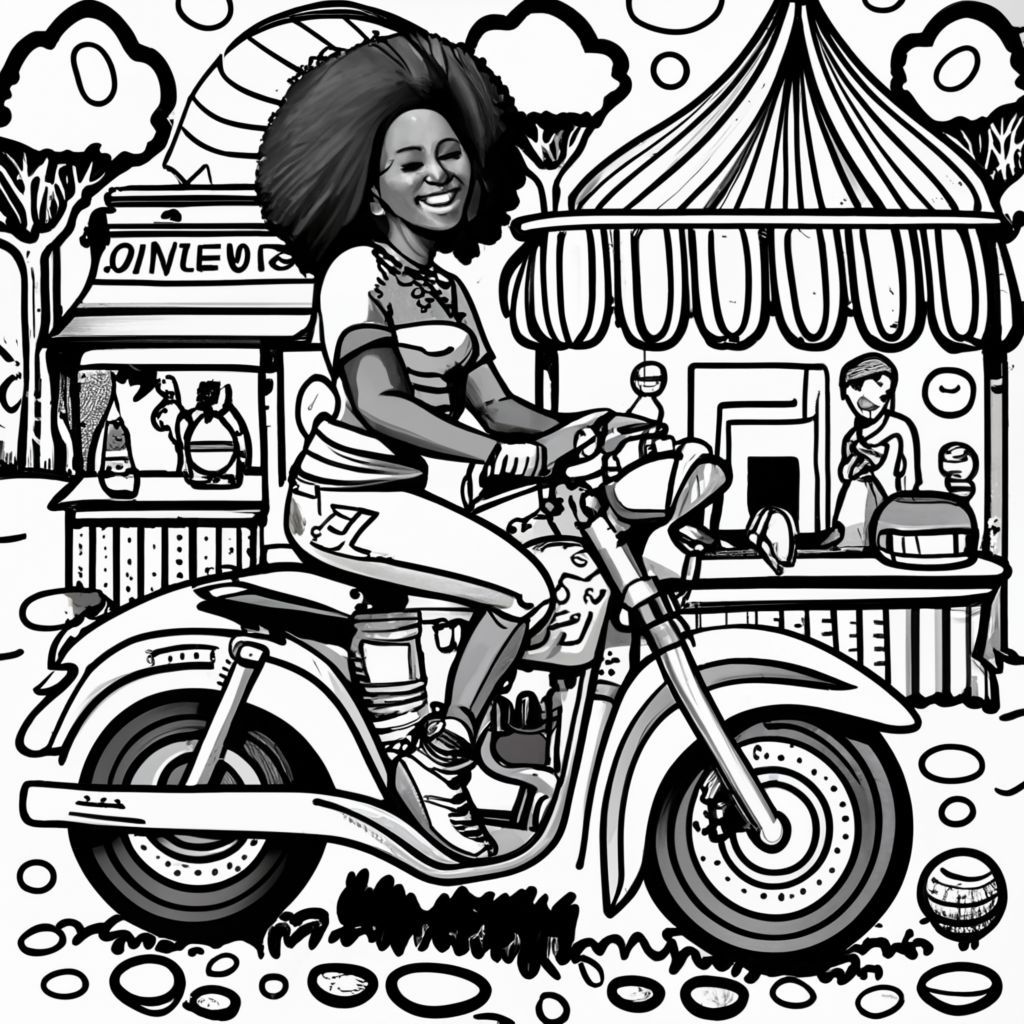 African American Coloring Page