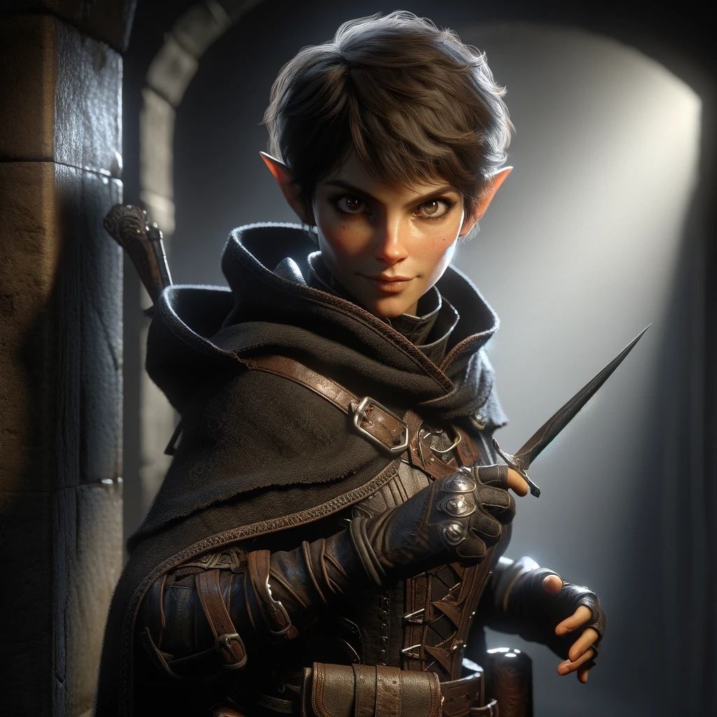 Anleigh Littlefingers, Halfling Thief