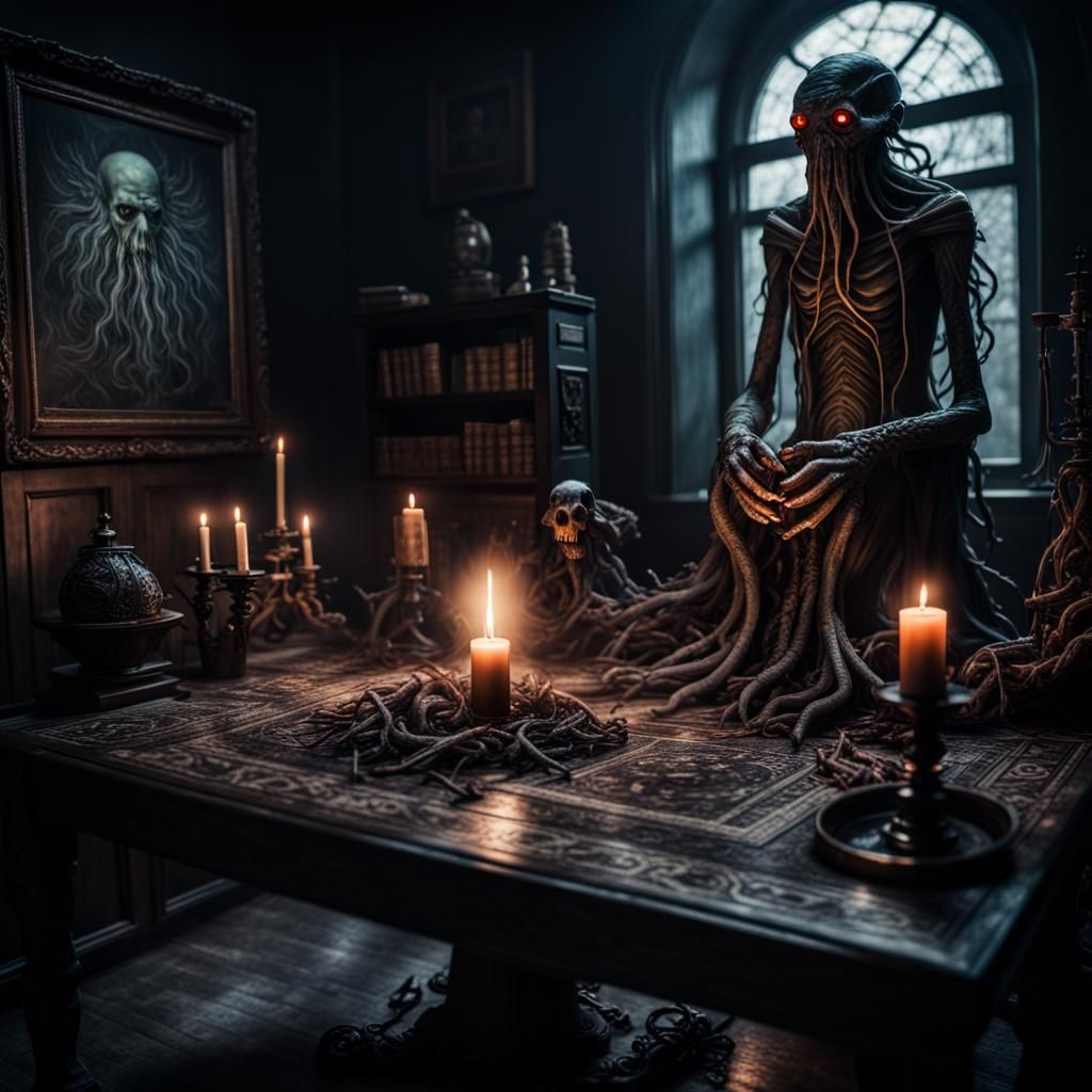 A Lovecraftian-inspired terrifying black magic curse  by @Username_Unknown