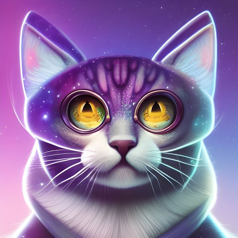 Portrait of a space cat (prompts by StonedWasteland) - AI Generated ...