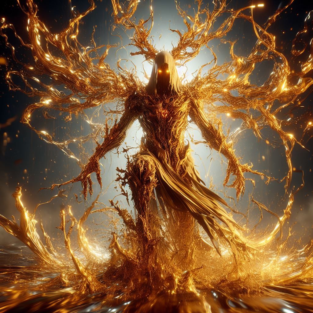 Liquid golden golem (Uploaded)