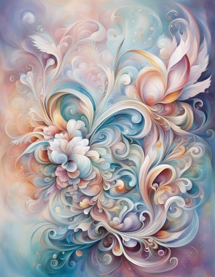 Surreal Fantasy Artwork with Intricate Oil Paint Details