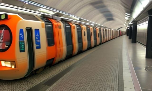 Metro train custom in underground in Moscow custom