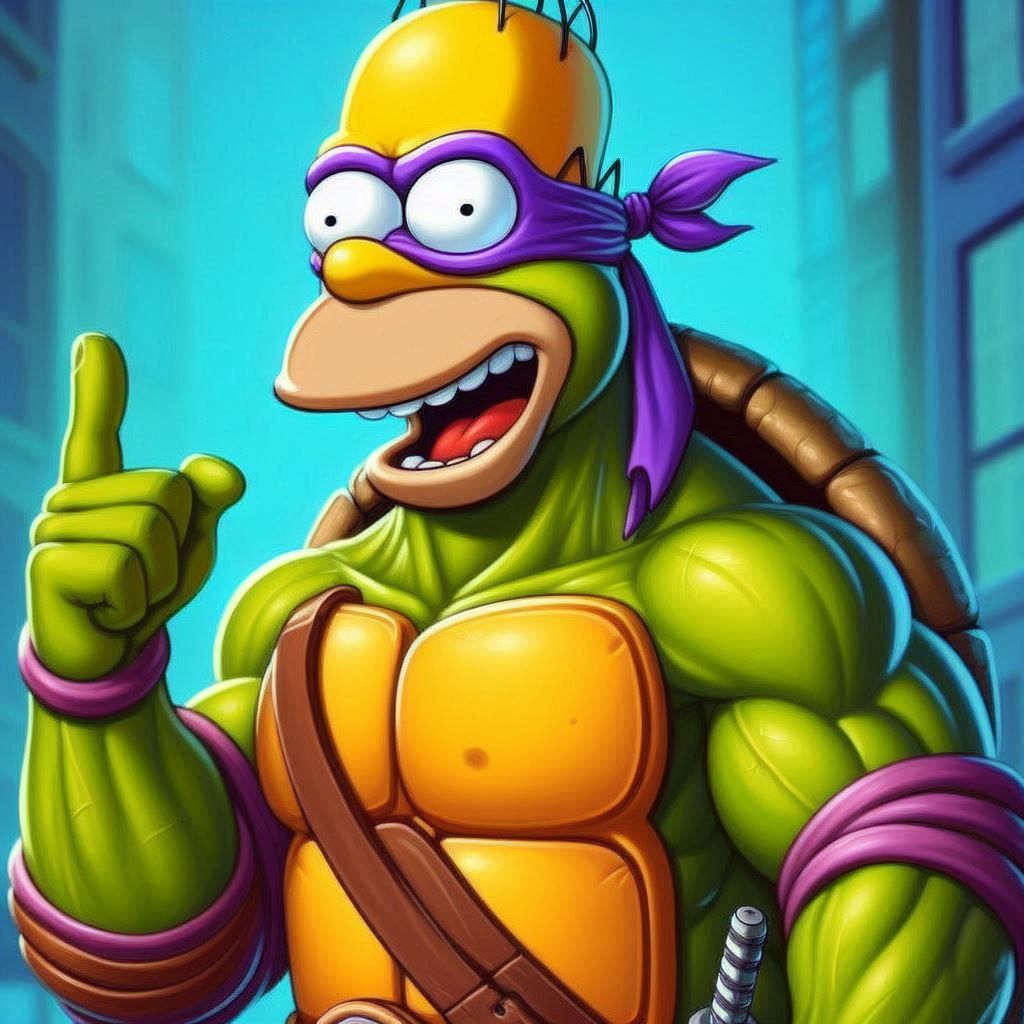 Half homer half ninja turtle