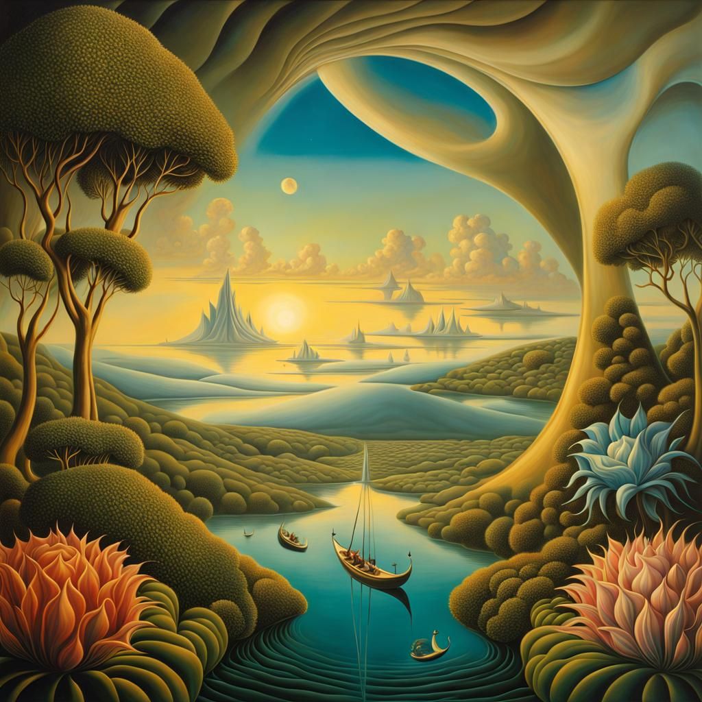 A Fantastical Surreal Dreamland Salvador Dali Vladimir Kush 8k