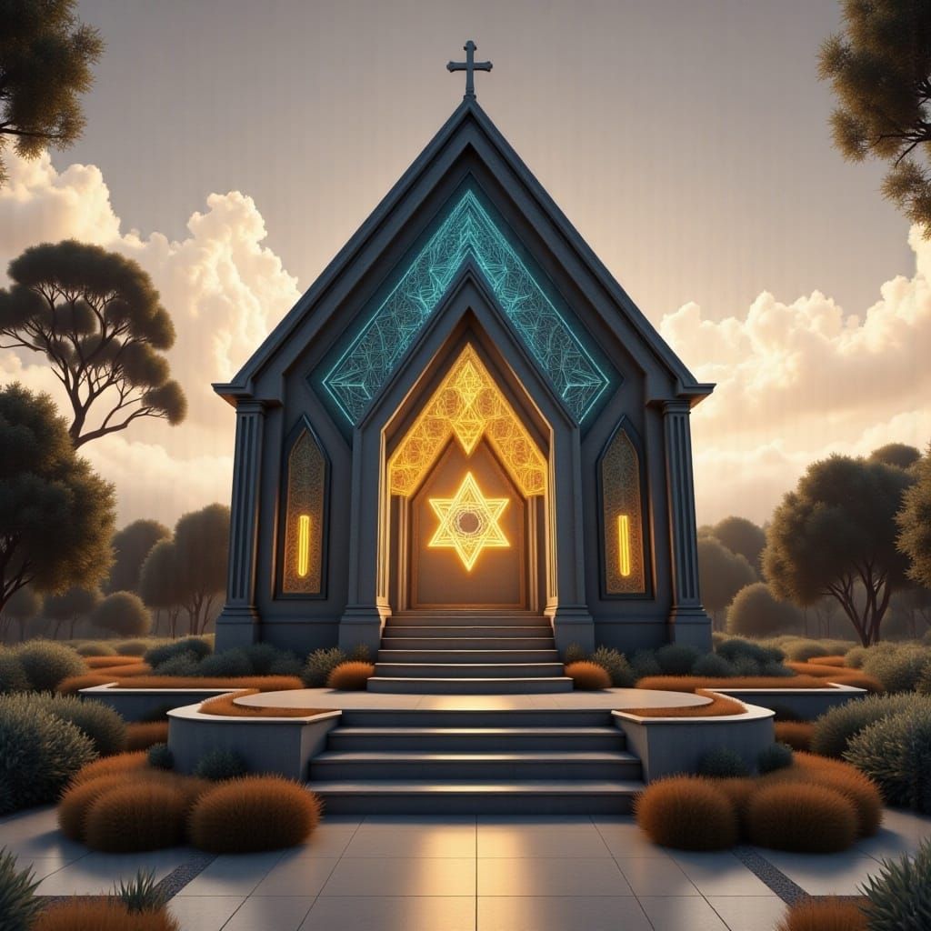 church <lora:Sacred Geometry F:1.8> 