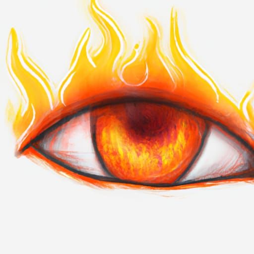 Extremely textured anatomically correct eyes on fire 2
