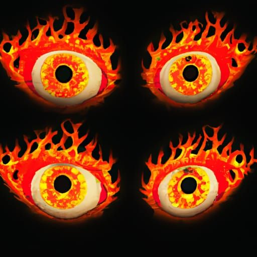 Extremely textured anatomically correct eyes on fire 9