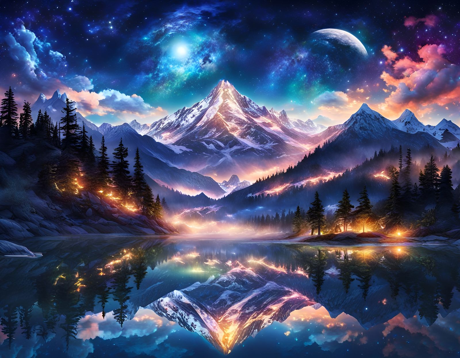 Mountains at Night