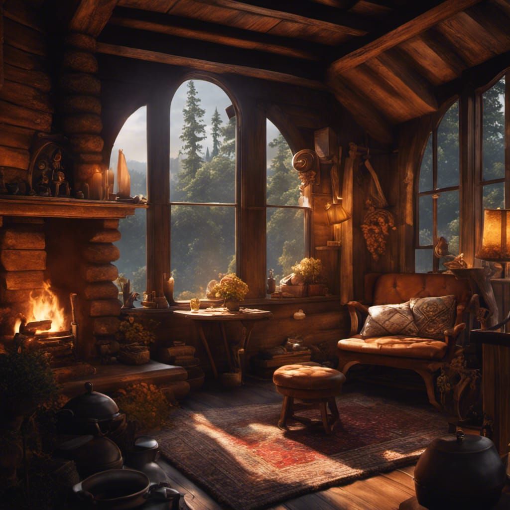 Cozy Cabin  by @ArtByMel