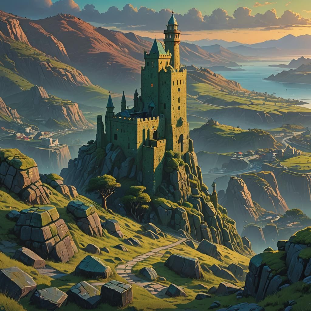 Magical Israel Landscape in Fantasy Realism Style