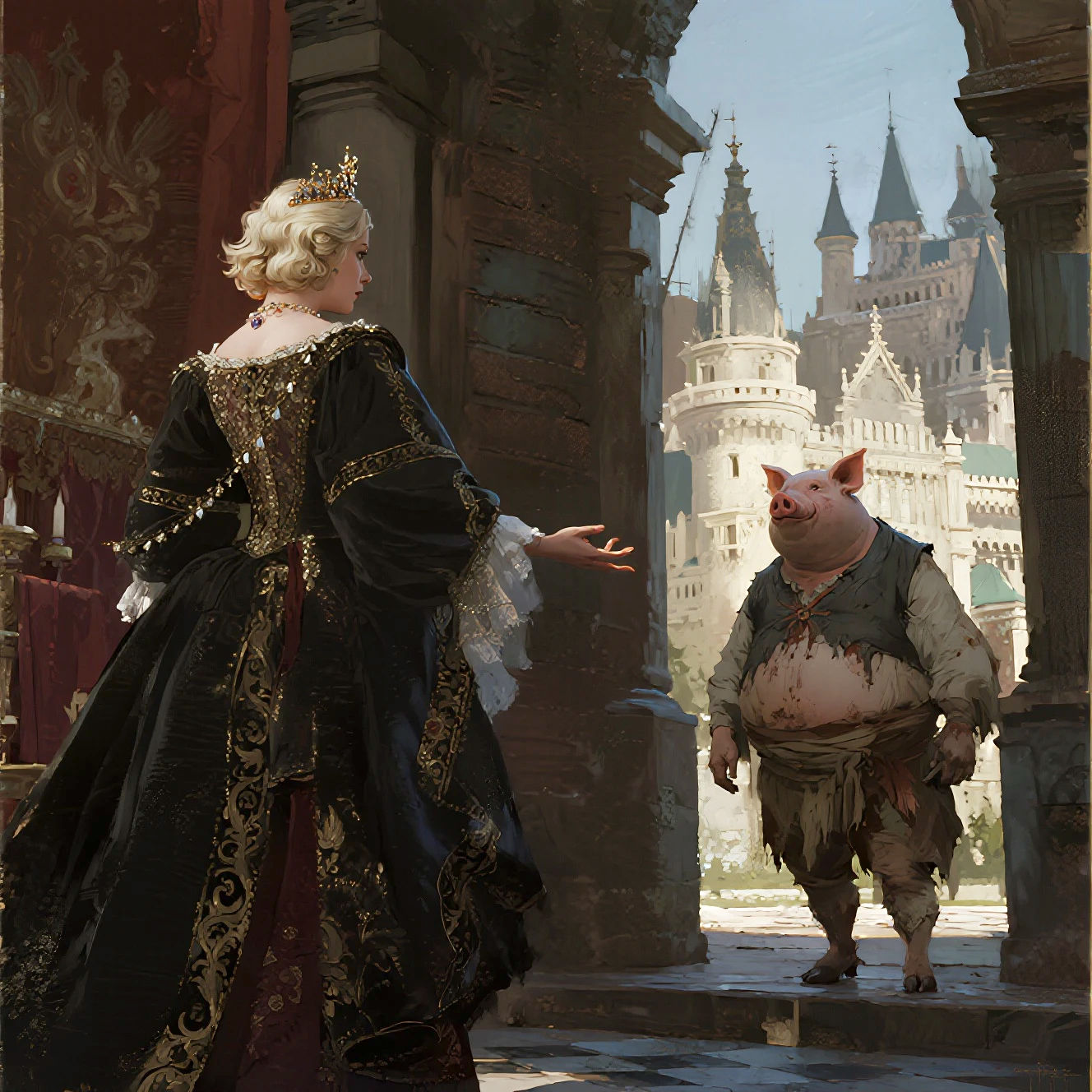 And the princess left the court for a swineherd.