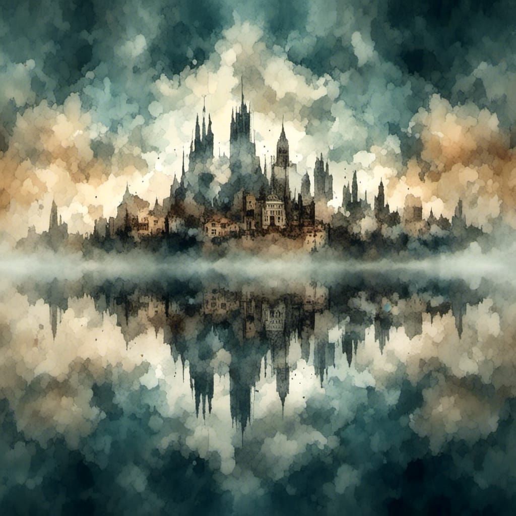 Misty cityscape - AI Generated Artwork - NightCafe Creator