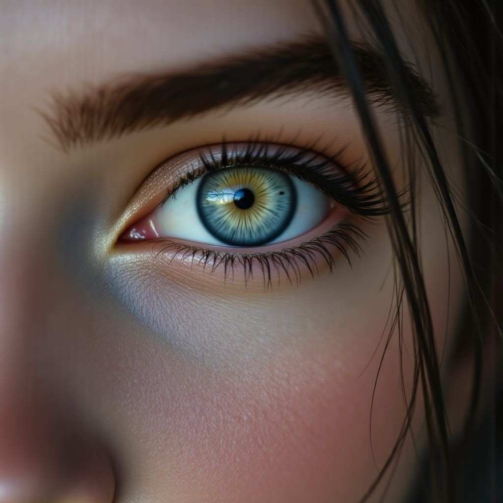 <lora:Sveta II:1.0> Ultra-realistic macro portrait of a woman’s eyes, occupying 90% of the frame. The irises are light gray, highly detailed...