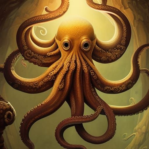 Sealife Mystical Octopus 6 - AI Generated Artwork - NightCafe Creator