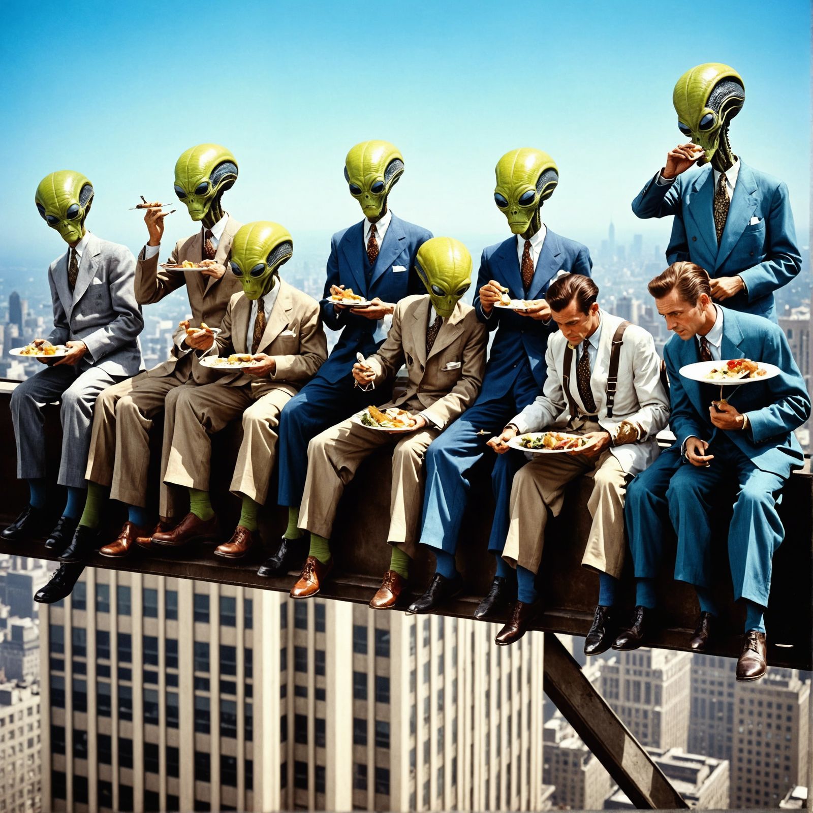 Lunch Atop A Skyscraper Reimagined