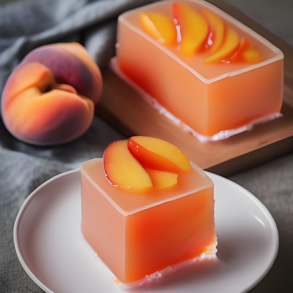 Peach jello cake  by @Aiimee